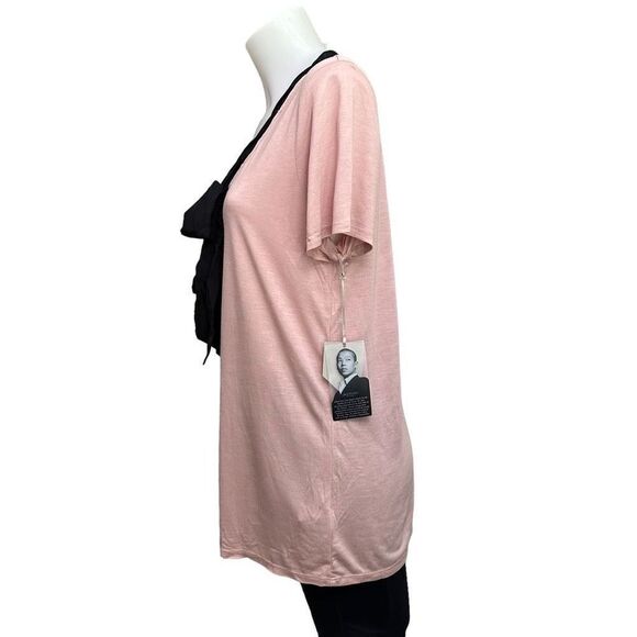 JASON WU for Target Blush Pink Vneck Bow Tie Short Sleeve Blouse size Medium NEW - Picture 4 of 10
